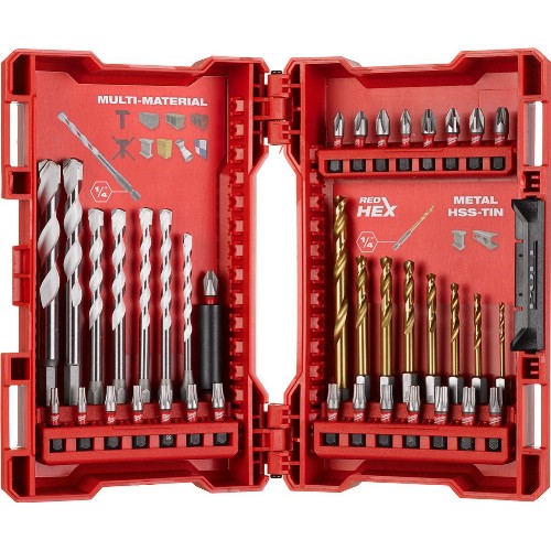 Bits- och borrsats 1/4" MILWAUKEE Shockwave Impact Duty 39 delar