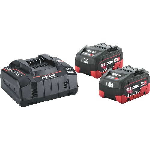 Laddare- och batteripaket METABO 2x18 V 5,5 Ah Li-Ion