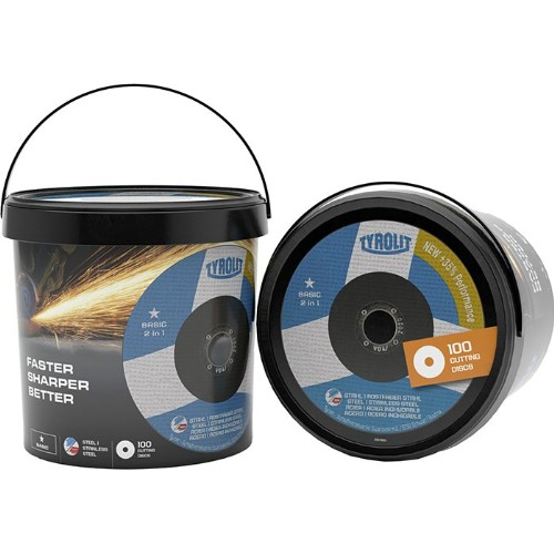 Kapskiva TYROLIT Basic Stål/Rostfritt 2in1 Typ 41 100-pack